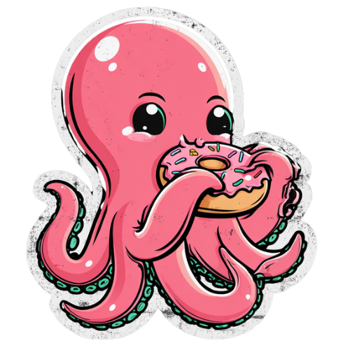 Pink Frosted Octopus