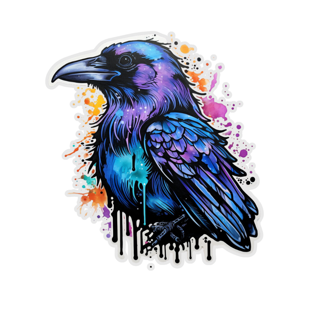 Watercolor Raven